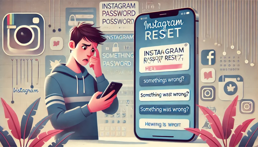 instagram password reset not working something went wrong what to do