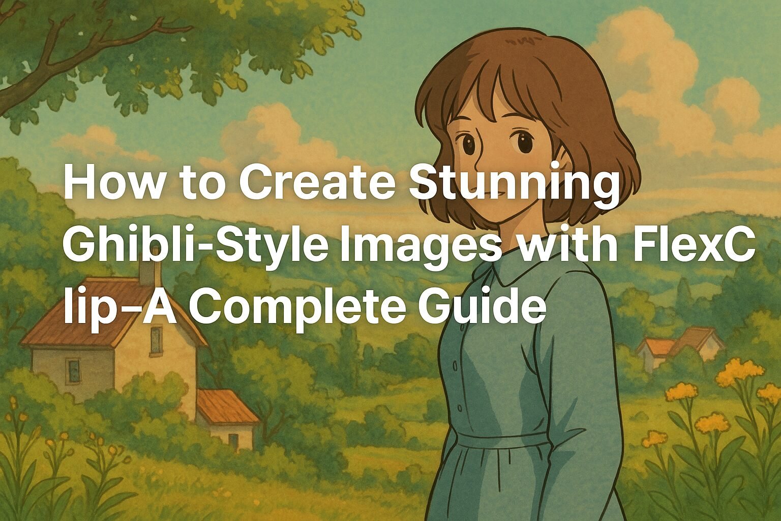 flexclip.com ghibli art style images: How to make Guide